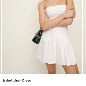 Reformation Strapless White Dress